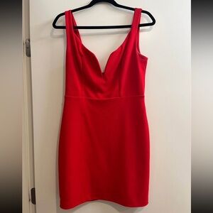 Express Vibrant Red Mini Dress